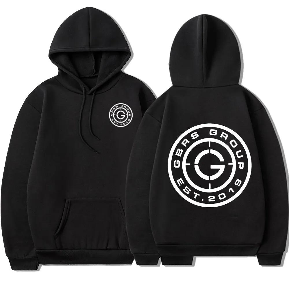 Gbrs Forward Observations Group Hoodie Punk Skull Hood Gothic Clothing Men's Fashion Casual Retro Graphic Hoodie