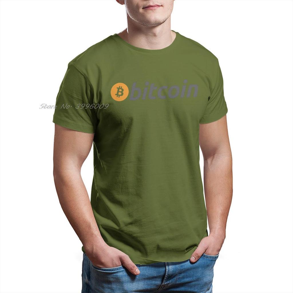 Bitcoin Sign Art Satoshi Nakamoto  Classic Tshirt Crewneck Tops Big Size T Shirt Tees Pure Cotton Short Sleeve