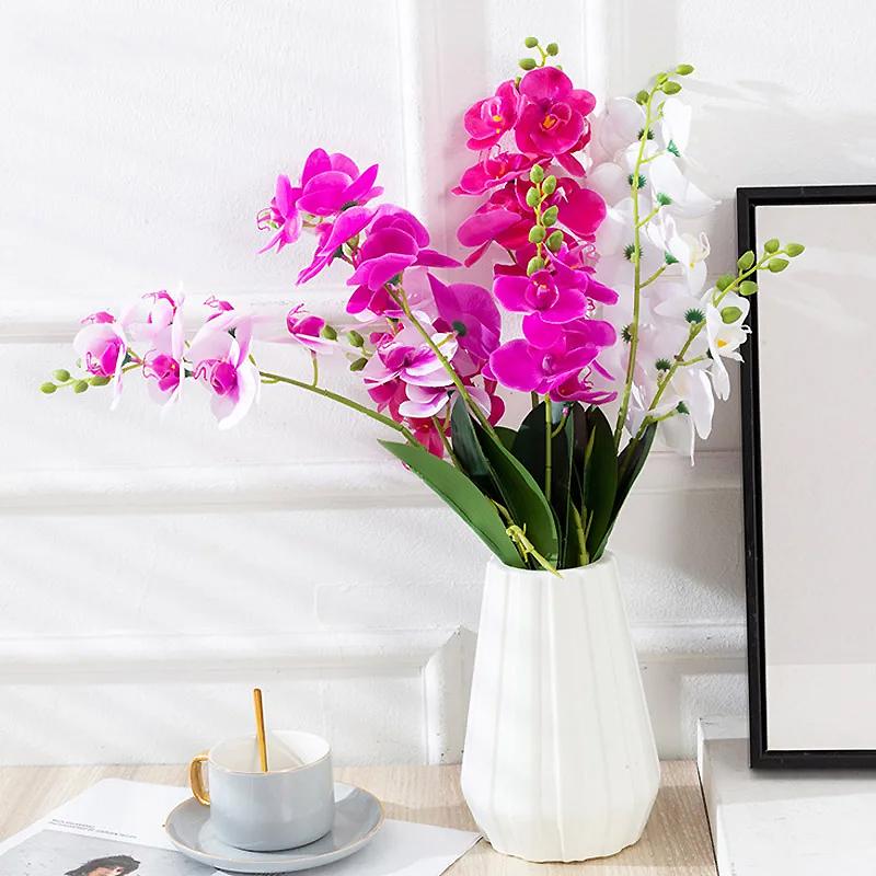 1/2pcs Artificial Silk Orchid Flowers, Lifelike Real Touch Phalaenopsis for Home Decor, Table Centerpiece, Vase Arrangement