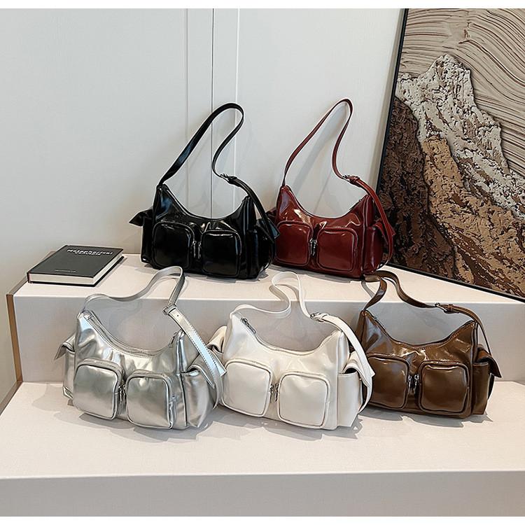IELGY Ladies Tote Bag Cute Simple Texture Casual Shoulder Armpit Bag