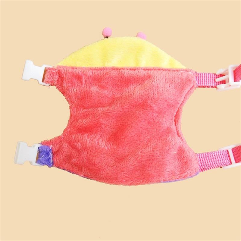 Small Animal Harness and Leash Set Soft Plush Pet Harness with Safe Bells No Pulls Comfort Plush Vests for Small Pet