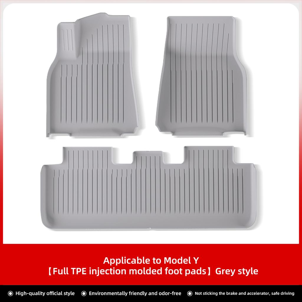 LUCKEASY For Tesla Model 3 Model Y TPE Waterproof Wear-resistant Foot Pad Car Modification Accessories Front And Rear Trunk Mat