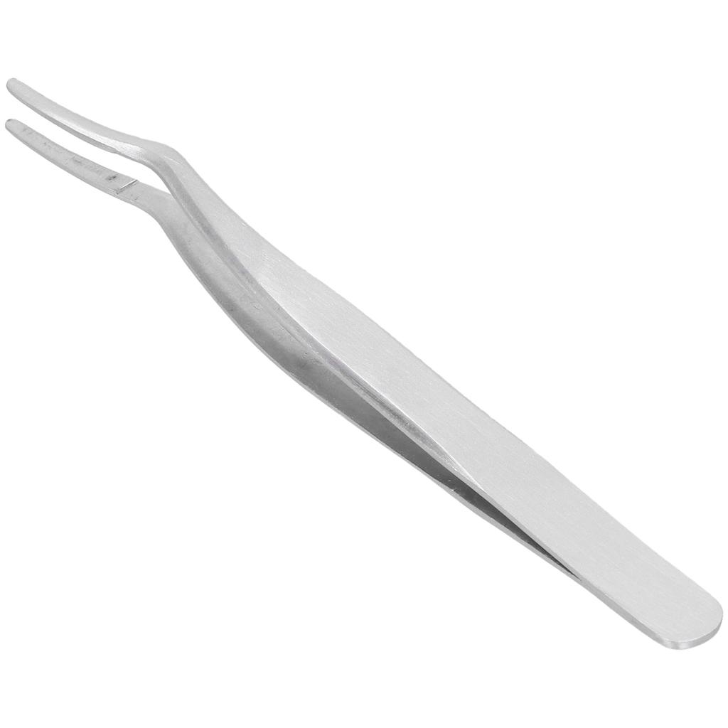 Eyelashes Tweezer False Lash Application Curved Stainless Steel Eyelash Extension Auxiliary Clip