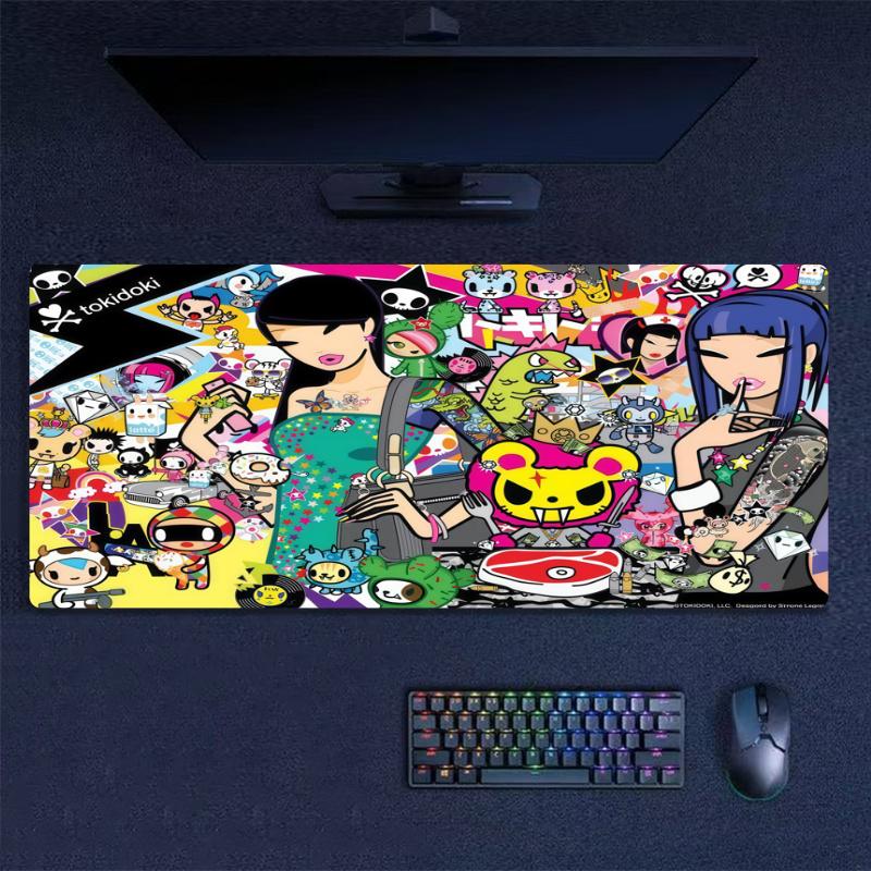 Tokidoki Color Mouse Pad Large Gaming Table Cushion Non-slip Laptop Tablet Big Mousepad XXL Mat Mini PC Playmat With Lock edge