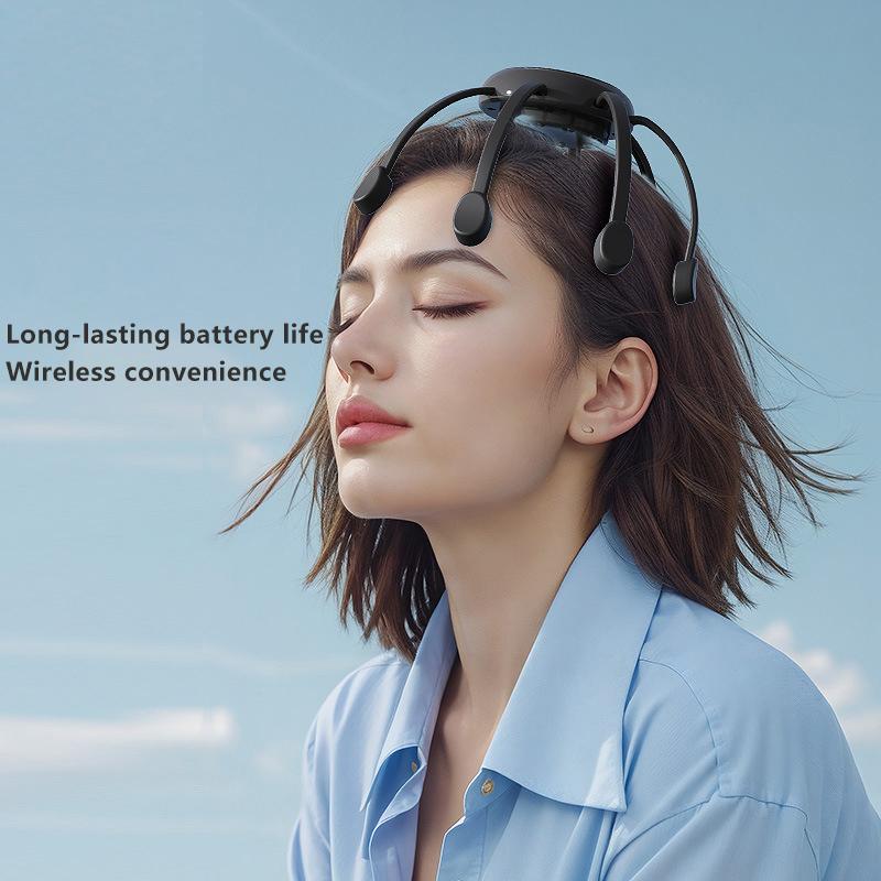 Electric Octopus Claw Head Massager 4 Modes Vibration Scalp Massage Therapeutic Head Scratcher Relief Head Fatigue Improve Sleep
