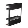 Space Saver Multifunction Kitchen Rack Refrigerator Storage Rack Organizer Shelf Fridge Side Wall Storage Hanging Holder Black