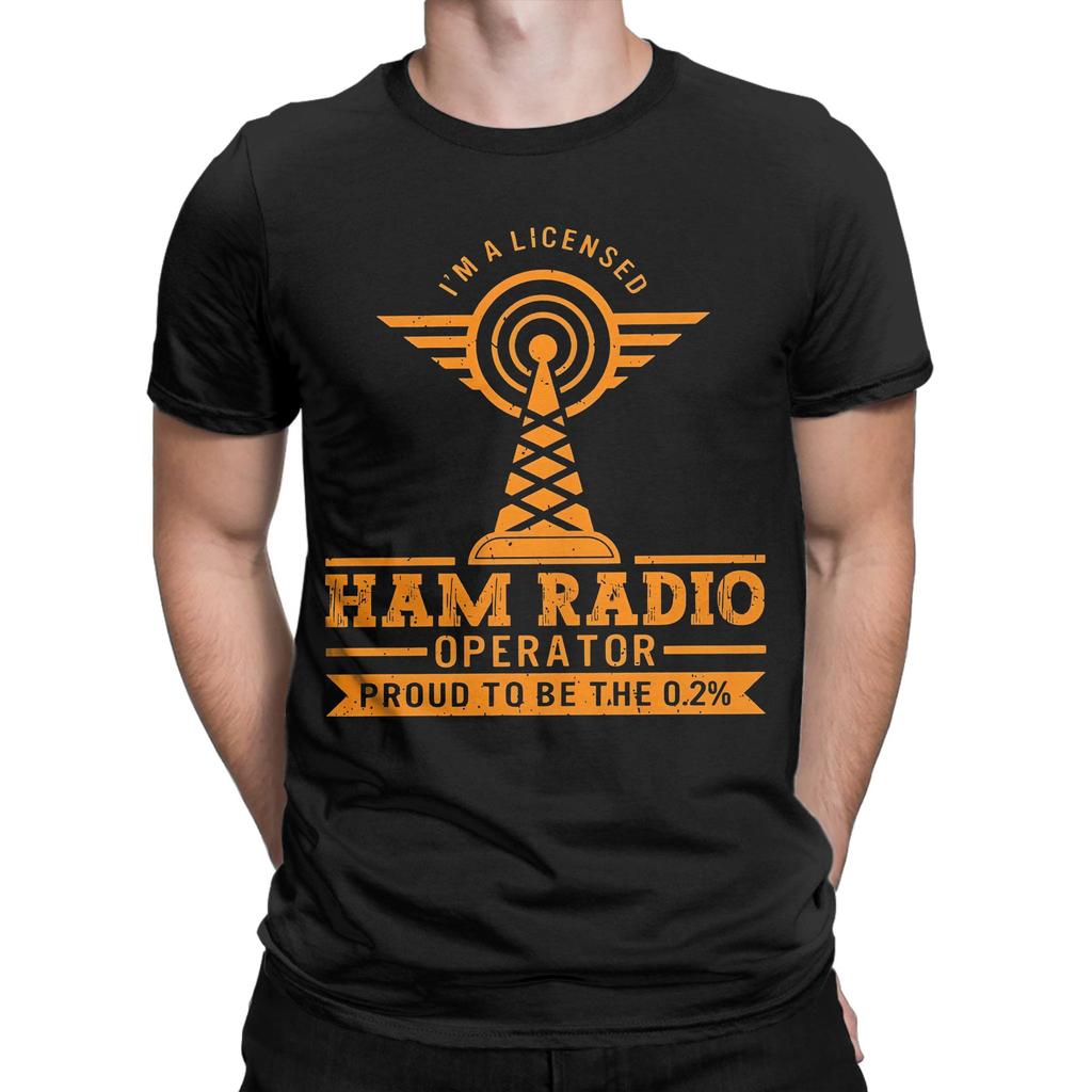 Print Amateur Ham Radio T-Shirt Unisex Round Neck Short Sleeve Tops 100%Cotton Summer Top Tee
