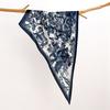 Retro Cotton and Linen Feel Triangular Silk Scarf Women's Four-season Versatile Neck Protection Scarf Headscarf Commuting Accessories Scarf