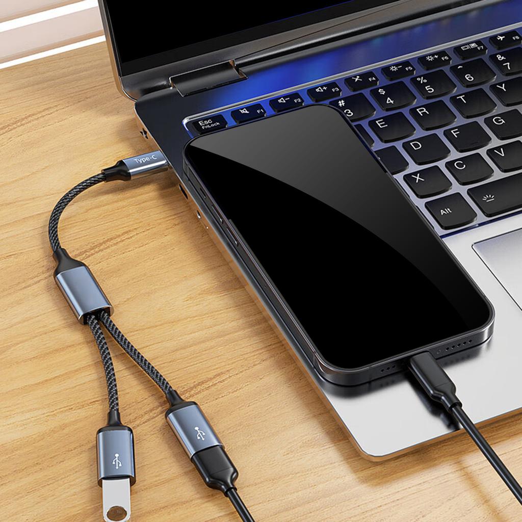 2/3 Port USB C Charging Data Transfer USB C OTG Cable Phone Adapter 2/3 Port Type C to USB Adapter