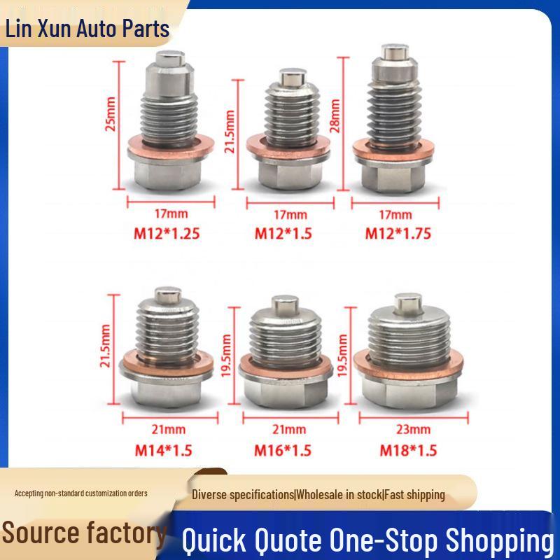 M14*1.5 Magnetic Drain Plug for Honda, Ford, Hyundai, Mazda - Strong Magnetic Oil Pan Bolt.