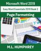 Kniha Word 2019 Page Formatting : 2