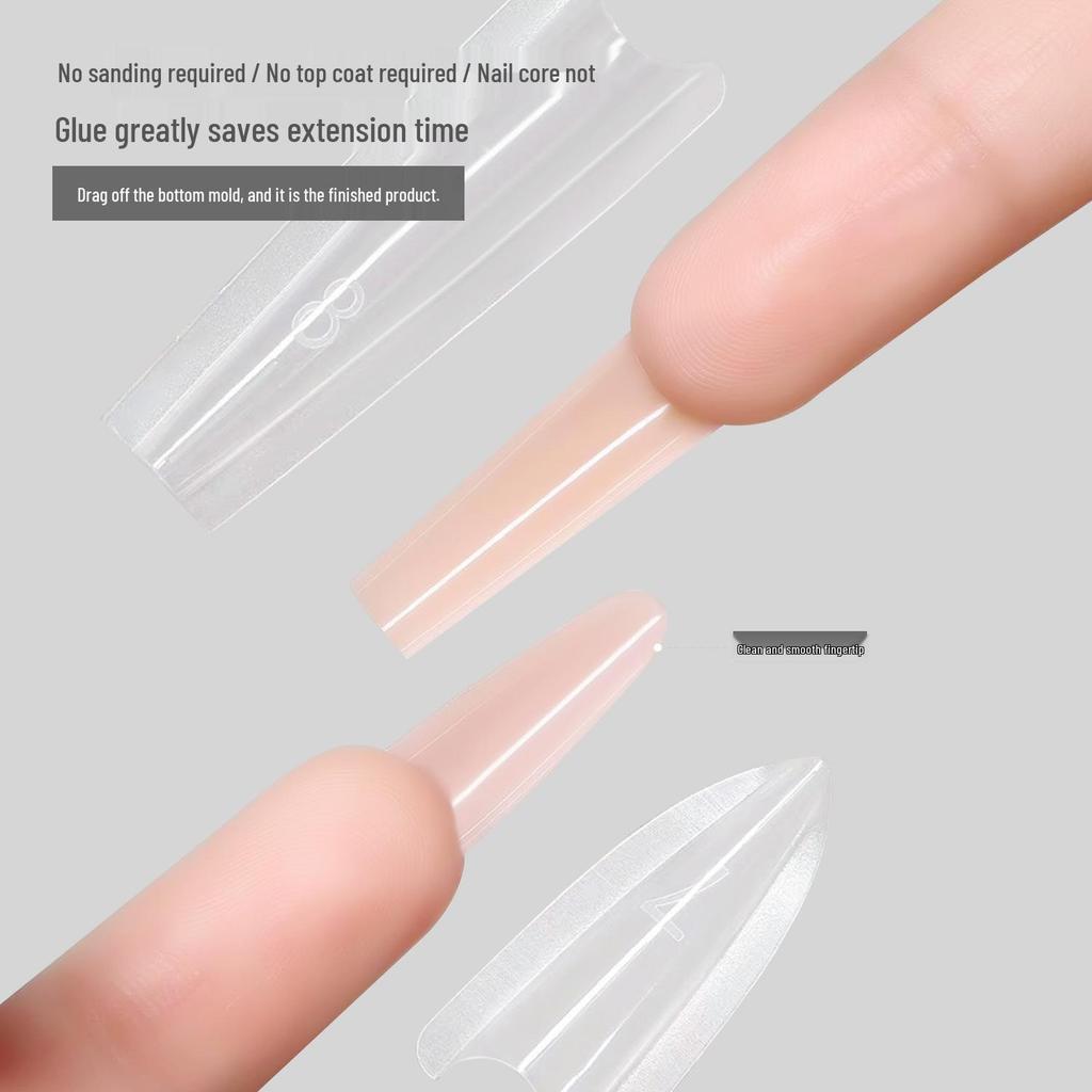 Quick Extend Oval Nail Form Crystal Phototherapy Gel Builder Mold for Salon Use