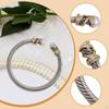 Twisted Cable Wire Bracelet Metal Unique for Women Bangle Jewelry Accessory