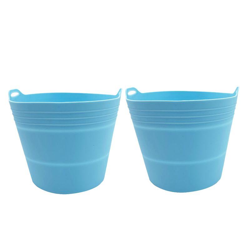 

AEE4-2Pcs Reuasble Silicone Grease Bucket Liners Compatible For Traeger/Pit Boss /Oklahoma Joe /Green Mountain Grill синій