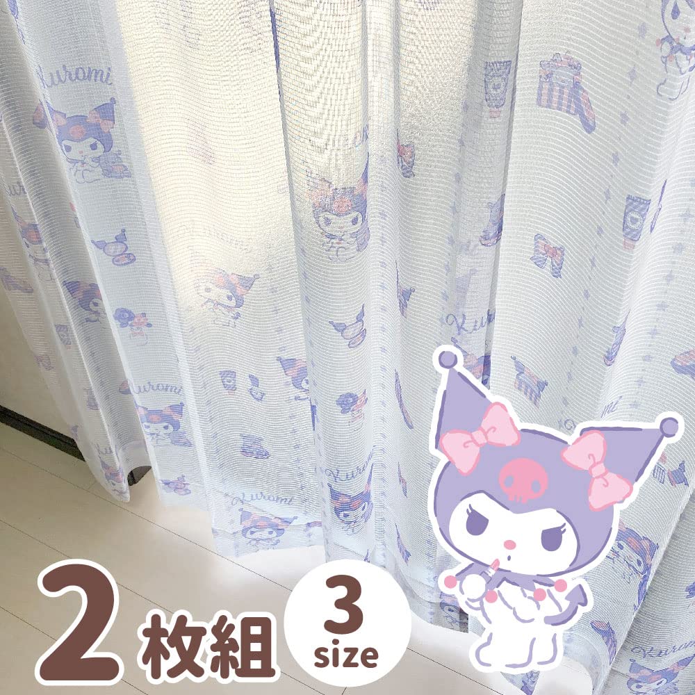 Sanrio Kuromi UV protection hard to see from the outside lace curtain width 100 x 133cm length set of 2 Sanrio SANRIO My Melody Washable Character