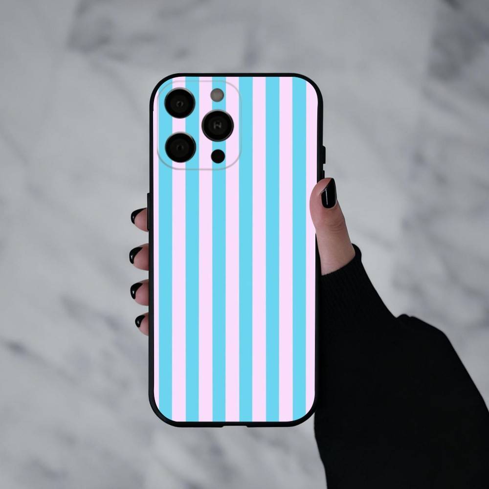 S-Striped Color-Blocking Art P-Pattern  Phone Case For iPhone 17pro,16,15,14,13,12,11 Plus,Pro Max,XS,Soft Silicone Black Cover