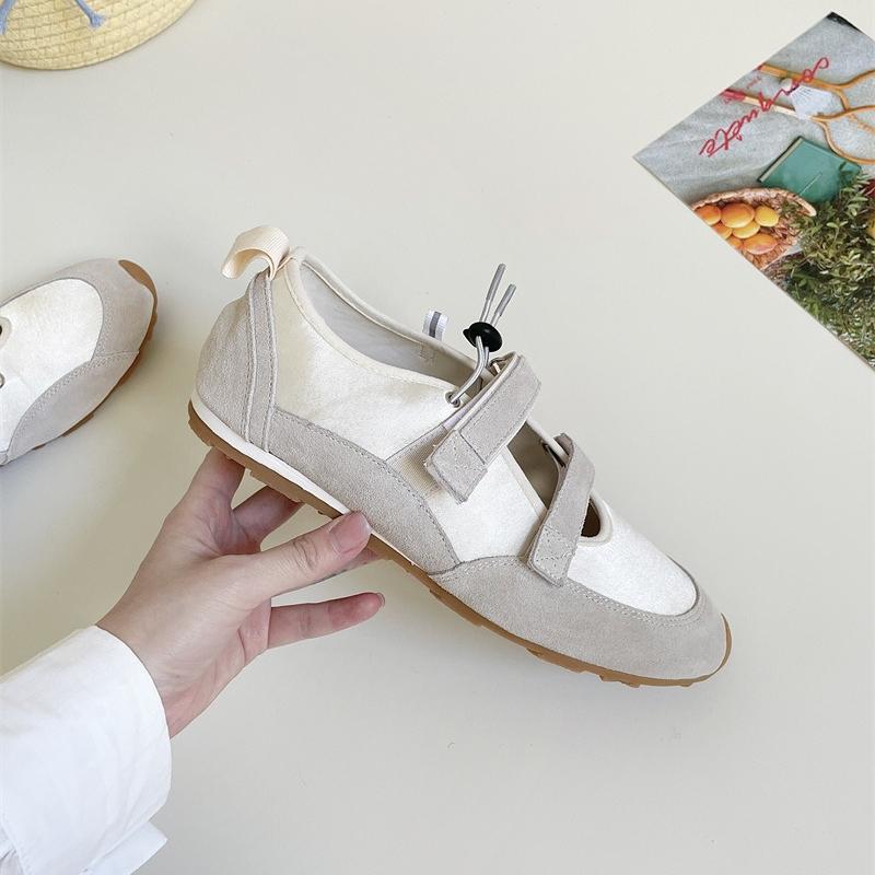 Fashion IPPEUM Women Ballet Sneakers 2025 New Fashion Mary Janes Round Toe Shoes Flats