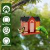 Metal Hanging Wild Bird Feeder Waterproof Outdoor Hang House Type Large Capacity Garden Decor Backyard Wildlife Birding