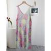 2025 New Long Dress Women Colorful Knitting Lace Long Hollow Out Sexy Vest O-Neck Hollow Summer Style Tops Tees Loose Basic