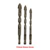 7PCS 3-12MM Four-Edged Serrated Eccentric Bit Set for Dry Drilling of Ceramic Tiles Glass Marble Concrete Stainless Steel 3
