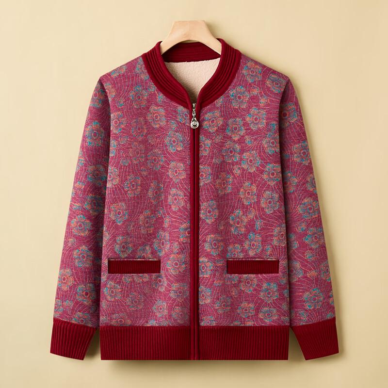 YUZHAOLIN Women's Plus Velvet Thickened Sweater Cardigan