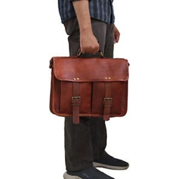 

Кожаная винтажная сумка через плечо, сумка через плечо, коричневая сумка 16X12 дюймов 12 x 16 x 4 in коричневый