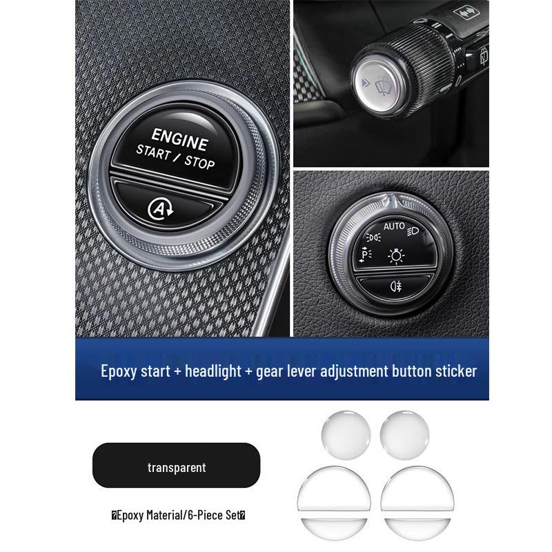 

Защитная наклейка на кнопку запуска одной кнопкой Mercedes-Benz C-Class для C260L/C200L, для украшения интерьера.