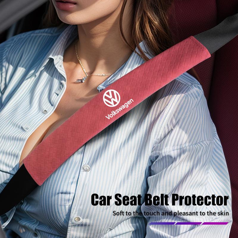 Car Shoulder Pad Safety Belt Protector Cover Strap Mat Accessories For VW Tiguan CC Jetta Polo Golf Passat Scirocco T-ROC Touare Zf9