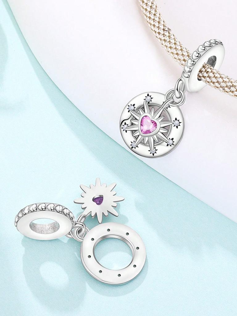 Zawieszki Srebro Miedziane Kolory Miłość Krzyż Diabelski Młyn Koraliki Zawieszka Charm Do Oryginalnej Bransoletki Dla Kobiet Biżuteria DIY Miłość Prezent