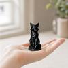 Geometric Faceted Fox Figurine, 3D Printed Sitting Fox Statue, Modern Art Fox Sculpture, Collectable Desktop Ornament for Home Table Shelf Decor