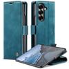 CASEME Case for Samsung Galaxy Z Fold7 5G, Leather Wallet Case, Blue