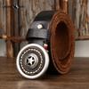 Personality Trend Thickened Genuine Leather Cowhide Smooth Buckle Belt Men's Belt Korean Style Retro All-match