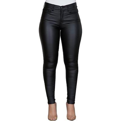 Autumn and Winter Solid Color Leather Pants Casual Sexy Trousers