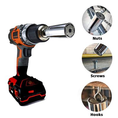 1 Set Universal Torque Wrench Head Set Socket Sleeve 7-19mm Power Drill Ratchet Bushing Spanner Key