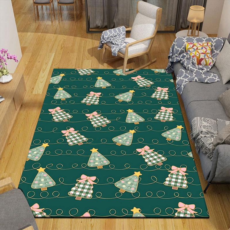 1Pc Gingerbread Men Christmas Rug Office Carpet Indoor Outdoor Doormat Nonslip Soft And Comfortable Living Room Christmas Halloween Gift D91842