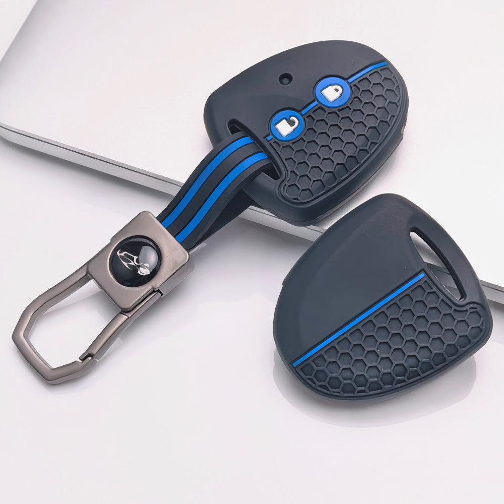 Key Case Cover for Toyota Grand New Avanza Xenia PERODUA Alza Myvi Axia with Keychain Anti-Scratch Guard Shockproof Protection Soft Grip Texture
