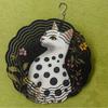 10 Zoll Gefleckte Katze Windspiel Rotierendes Windspiel mit 360° Haken für Hof Balkon Frühling Sommer Deko Elegantes Geschenk für Freunde