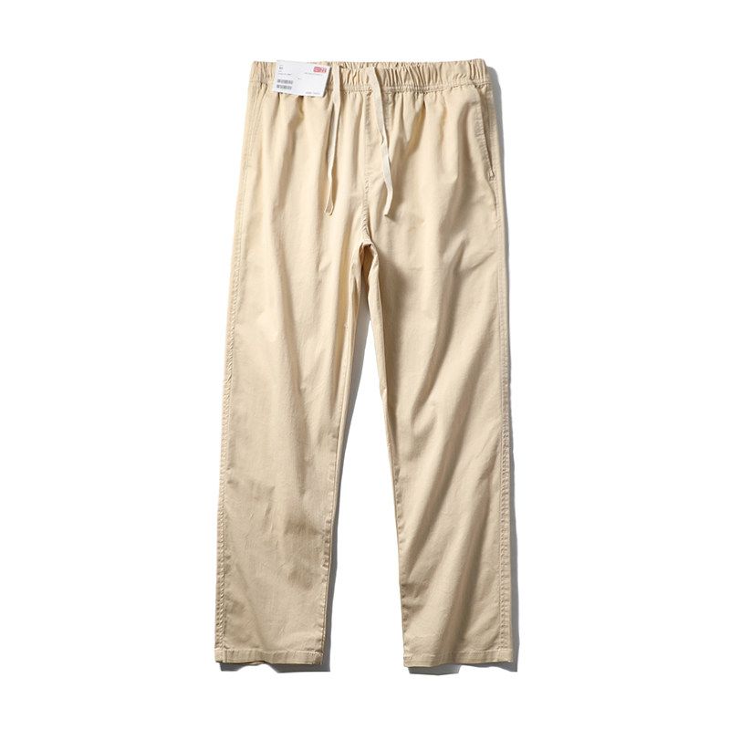 Japanese Style Pure Cotton Casual Pants Men's Spring and Autumn Easiest for Match Straight-Leg Ankle-Length Pants Export Export Men's Cotton Pants