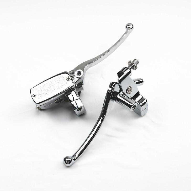 Chrome 1" Brake Clutch Lever For Harley Honda Kawasaki Suzuki Yamaha VT VTX Rat