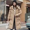 Winter Down Coat Neck Protection Stand Collar Padded Hooded with Pockets Zipper Closure Parka Windproof Heat Retention Daily Cold Weather