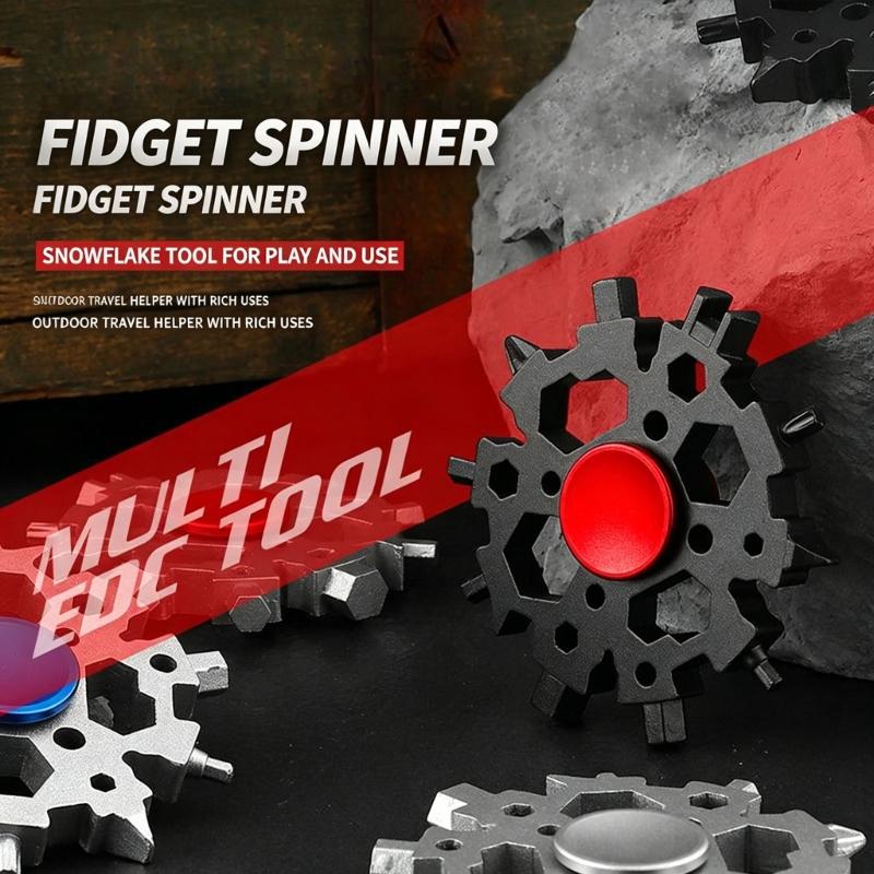 23 In 1 Fidgets Spinner Screwdriver Wrench Tool Bike Repair Wrench For Bicycles Repair And Daily Maintenance