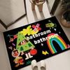 Quick-Dry Black Cat Diatom Mud Bathroom Mat - Non-slip, Wear-resistant, and Water-Absorbing with Cartoon Design