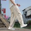 Yalu Men's Summer Chinese Style Loose Linen Harem Pants