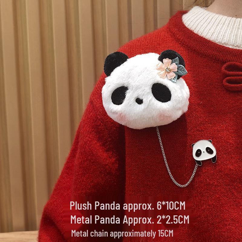 Adorable Red Panda Brooch: Cute Plush Backpack Pin for Students, Couples & Women - Perfect Birthday Gift