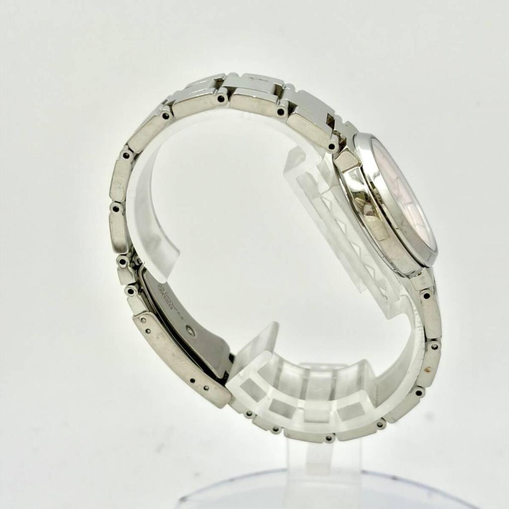 Used [New Battery] SEIKO Lukia Ladies Watch Pink Silver Date 7N82-6E00 000461
