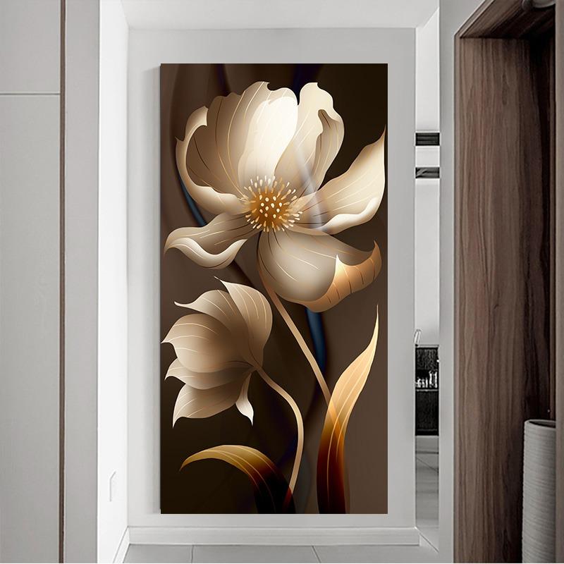 Brown Flower Canvas Painting Modern Abstract Posters and Prints Wall Art Picture for Cuadros Gallery Home Decor