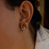 Yori 18K Gold Plated Stainless Steel Twisted Geometric Ear Studs for Women Hypoallergenic Waterproof Fashion Earrings