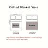 1pc Nordic Flower Pattern Knitted Blanket, Air Conditioning Blanket Warm Cozy Soft Throw Blanket For Couch Bed Sofa