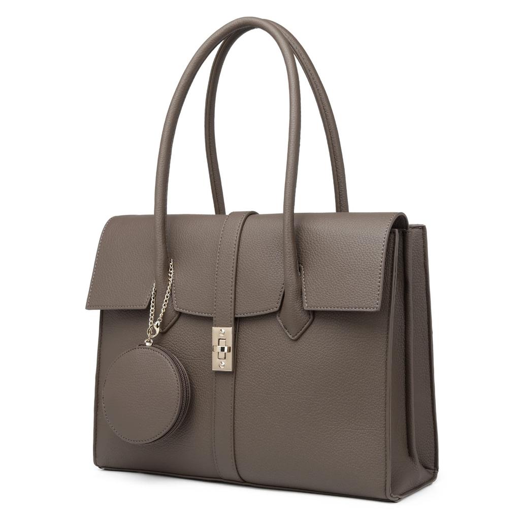 Guccio Italy Tote Bag In BAILA A4 PC Elegant PU Perfect for and Dark 170994 (Featured Magazine) - & Storage, Leather, Fashionable, Commuting,