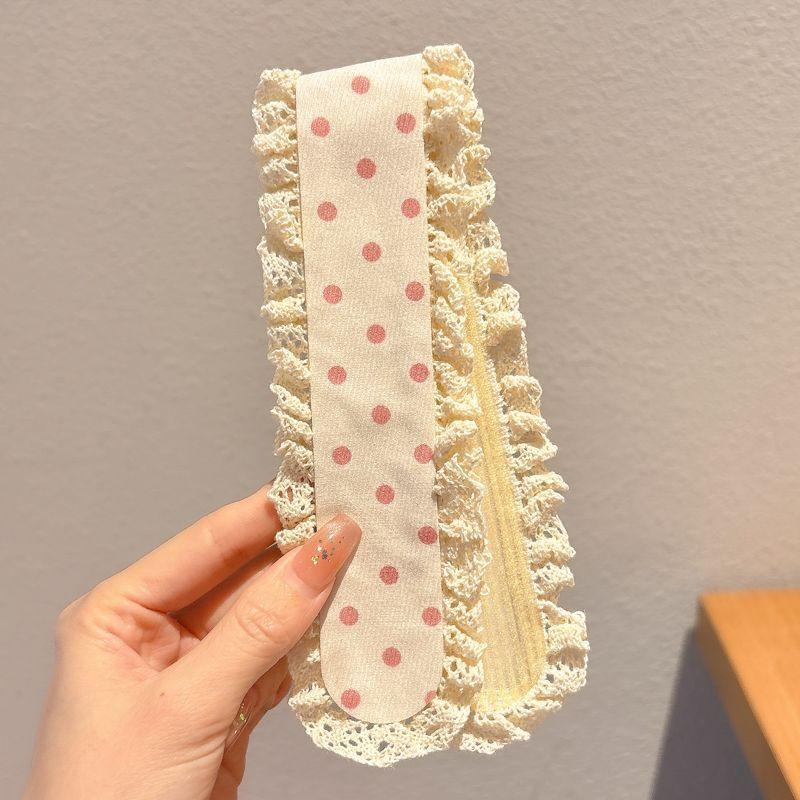 Sweet Floral Pattern Hair Fringe Sticker Headband Forehead Hair Patch Sticker Reusable For Women Daily Makeup Headwear